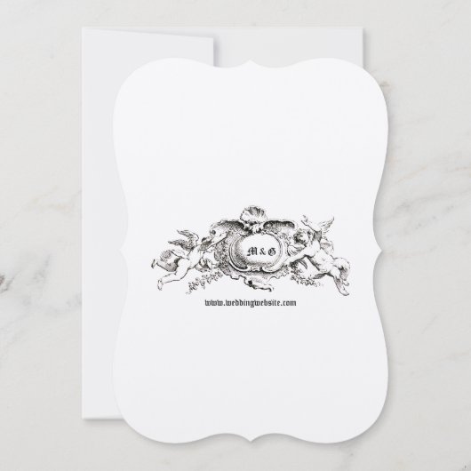 Invitation Rococo baroque Dragon du XVIIIe siècle Frontière R (Dos)