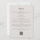 Invitation Rococo Baroque Floral tout en un Mariage (Dos)
