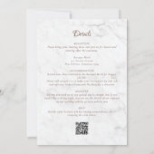 Invitation Rococo Baroque Floral tout en un Mariage (Dos)