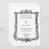 Invitation Rococo baroque Frontière du XVIIe siècle (Devant / Derrière)