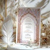 Invitation Rococo Baroque Gold Arch Mariage Ornate détails