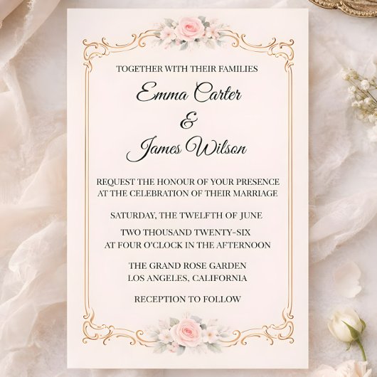 Invitation Rococo Blush