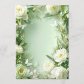 Invitation Rococo Butterfly Garden Galentine Tea Party Menu (Dos)