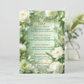 Invitation Rococo Butterfly Garden Galentine Tea Party Menu (Debout devant)