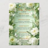 Invitation Rococo Butterfly Garden Galentine Tea Party Menu (Devant)