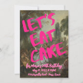 Invitation Rococo fête d'anniversaire Marie Antionette Bold R (Devant)