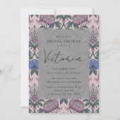 Invitation Rococo Fête des mariées Florale baroque (Devant)