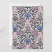 Invitation Rococo Fête des mariées Florale baroque (Dos)