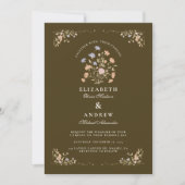 Invitation Rococo Floral Antique Frame Mariage (Devant)