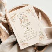 Invitation Rococo Floral Antique Frame Mariage