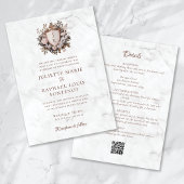 Invitation Rococo Monogram Crest All in One Mariage