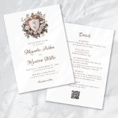 Invitation Rococo Monogram Crest All in One Mariage
