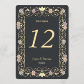 Invitation Rococo Revival Elegant Vintage Floral Wedding (Devant)