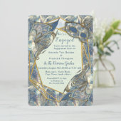 Invitation Rococo Rich Romantic Gold Reliefs & Masques (Debout devant)