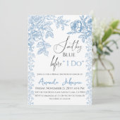 Invitation Rococo Toile Quelque chose Fête des mariées Floral (Debout devant)