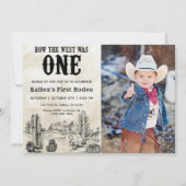 Invitation Rodéo 1er anniversaire Comment l'Occident était un (Devant)