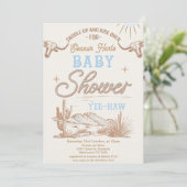 Invitation Rodeo Blue Boys Rodeo Cowboy Baby shower occidenta (Debout devant)