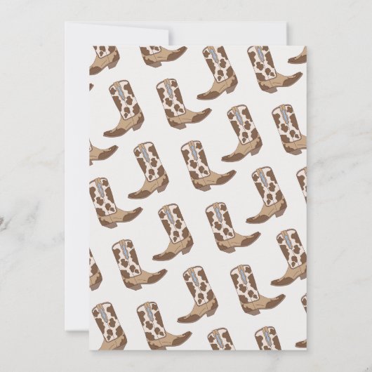 Invitation Rodeo Blue Brown Young Wild Three 3rd Birthday (Dos)