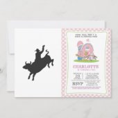 Invitation Rodeo Bull Ride silhouette (Devant)