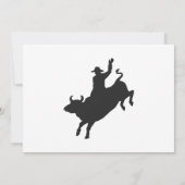 Invitation Rodeo Bull Ride silhouette (Dos)