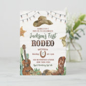 Invitation Rodeo Cowboy Première fête d'anniversaire Invitati (Debout devant)