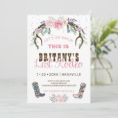 Invitation Rodéo Dernier rose Fête de Bachelorette (Debout devant)