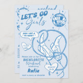 Invitation Rodéo Disco de Cowgirl Week-end d'enterrement de v (Devant / Derrière)