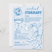 Invitation Rodéo Disco de Cowgirl Week-end Enterrement de Vie (Dos)