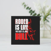 Invitation Rodeo is Life Bull Riding Cowboy Country Cadeau (Debout devant)