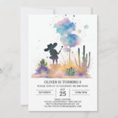Invitation Rodeo Moderne Cowboy Anniversaire (Devant)