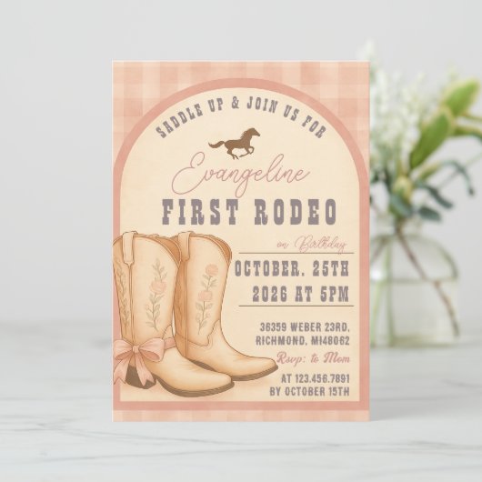 Invitation Rodéo Rodéo Rodéo Occidentale (Debout devant)