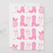 Invitation Rodeo rose Casquette Western Boots Cowgirl Anniver (Dos)