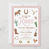 Invitation Rodéo rose de l'Ouest du 2e anniversaire (Devant)