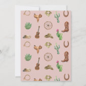 Invitation Rodéo rose de l'Ouest du 2e anniversaire (Dos)