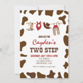 Invitation Rodeo Two step Cowboy occidental 2e anniversaire (Devant)