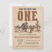 Invitation Rodeo Western Cowboy 1ère fête d'anniversaire (Devant)