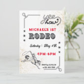 Invitation Rodeo Western Riding Cowboy Anniversaire (Debout devant)