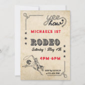Invitation Rodeo Western Riding Cowboy Rodéo Anniversaire (Devant)