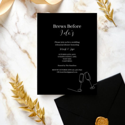 Invitation ROE Black & White Brews Avant de dîner