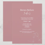 Invitation ROE Brebis rose et blanc avant de dîner (Devant / Derrière)