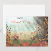 Invitation Roe Deer Forest Sunlight Party Personnalisable (Devant / Derrière)