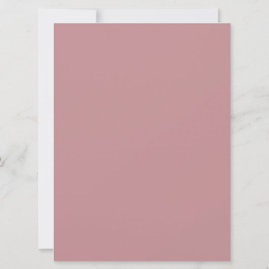 Invitation ROE rose et blanc Mariage simple (Dos)