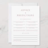 Invitation ROGUE Moderne Dusty Rose Baby Conseils & Prédictio (Devant)