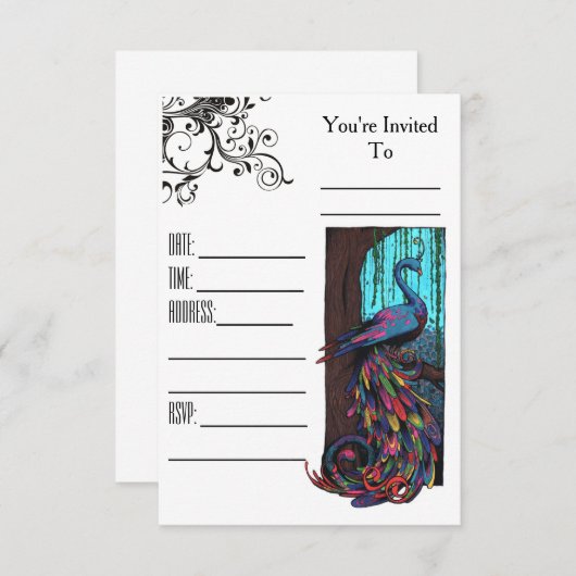 Invitation Roi arc-en-ciel (Devant / Derrière)