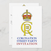 Invitation Roi Charles III Coronation Street (Devant / Derrière)