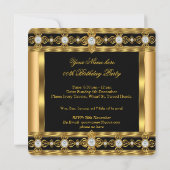 Invitation Roi de la Couronne Prince Reine Royal Gold Diamond (Dos)