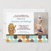 Invitation Roi de la Jungle *PHOTO* Anniversaire 5x7 (Devant)