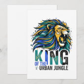Invitation Roi de la jungle urbaine (Devant / Derrière)