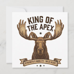 Invitation Roi de l'apex - Orignal américain vintage