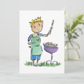 Invitation Roi du barbecue (Debout devant)